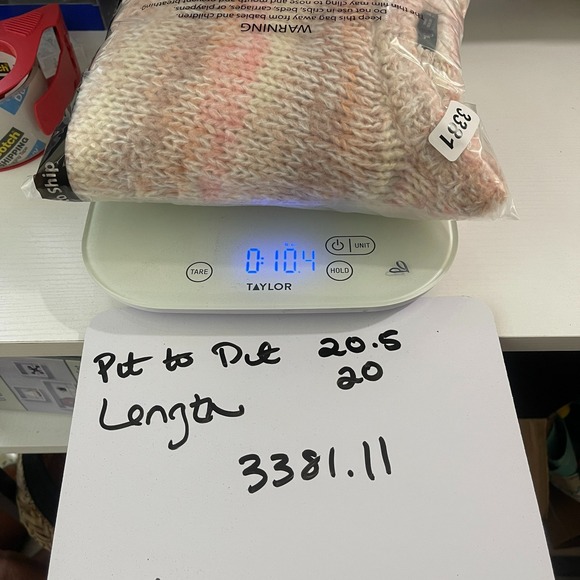 Womens M Fuzzy Knit Sweater Pastel Pink Beige Mohair Blend Pullover Cozycore Y2K - Picture 14 of 14